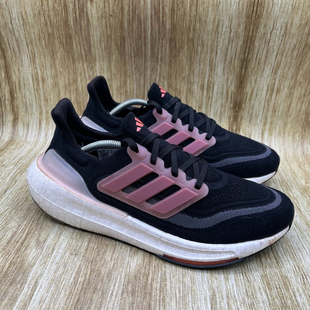 Adidas Ultraboost Light Women's Size 8.5 Black Pink Strata Running Shoes HQ6349